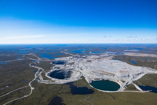 4-Production Progress-Ekati Mine Arial View (Credit-Burgundy Diamond Mines)
